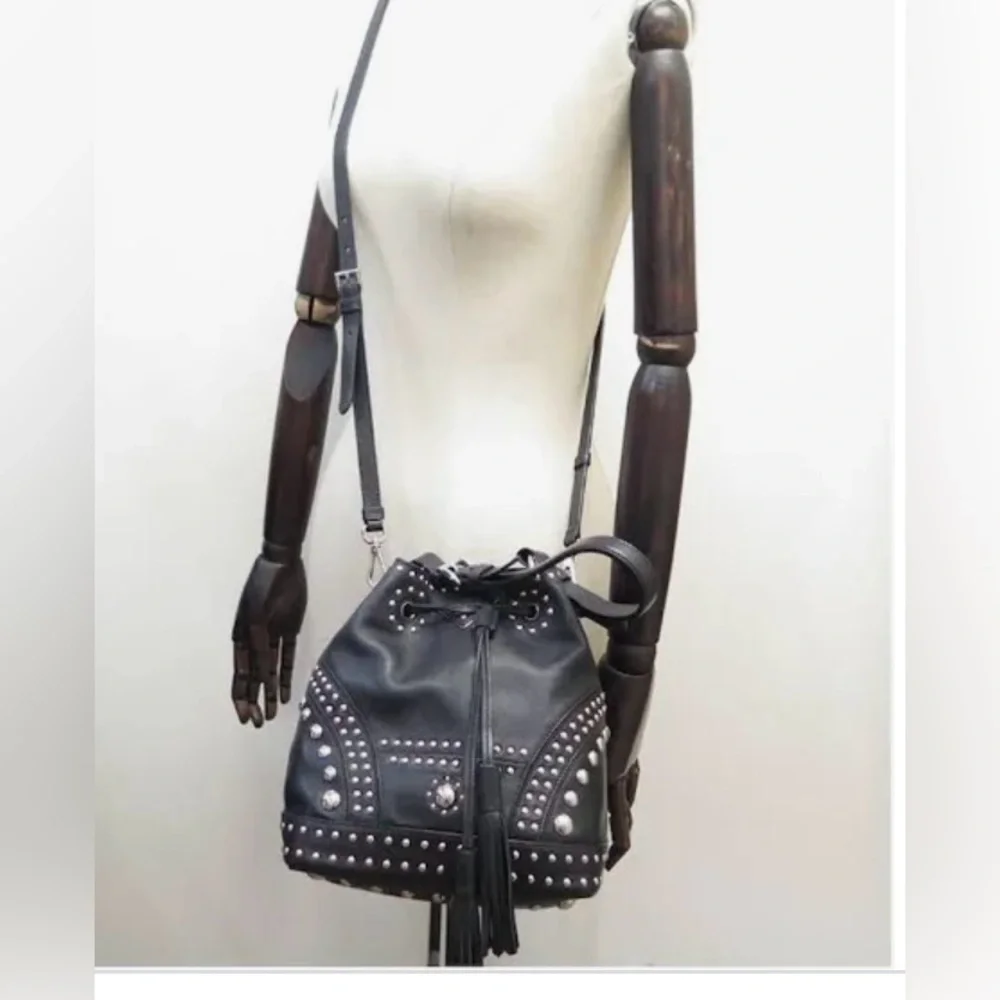 Prada Studded Calf Bucket Bag - Picture 3 of 16
